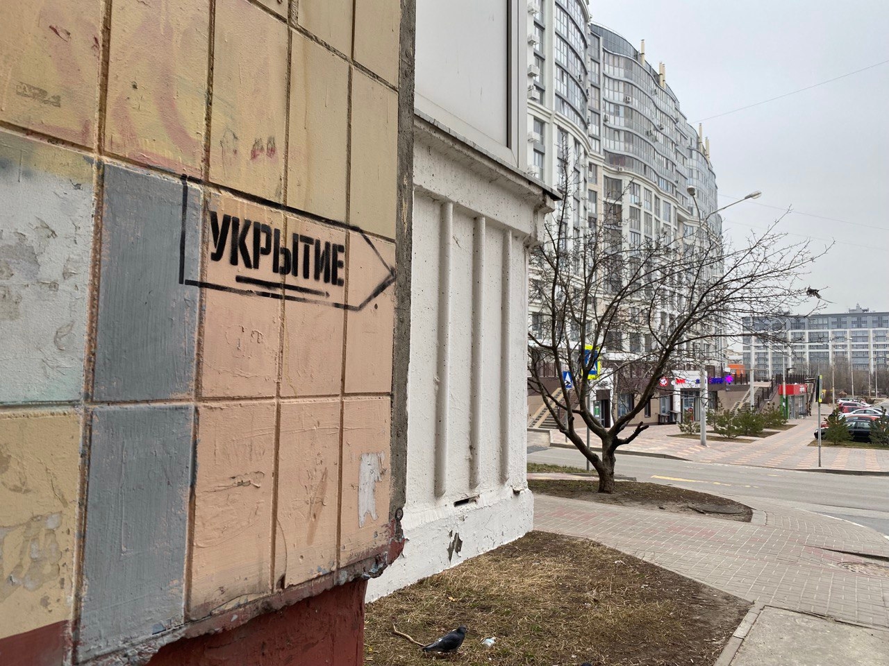 Указатель в направлении укрытия