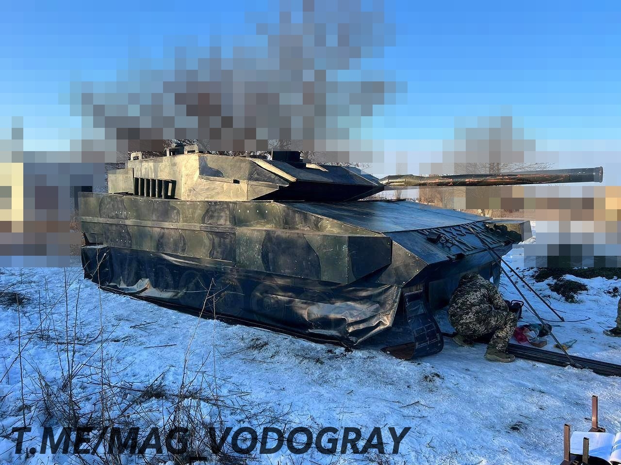 Украинский макет танка Leopard 2A6