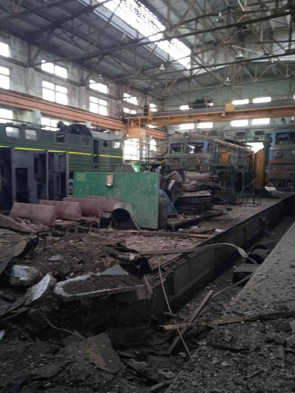 Последствия атаки по депо в Гребёнке в Полтавской области в ночь на 8 ноября 2025 года