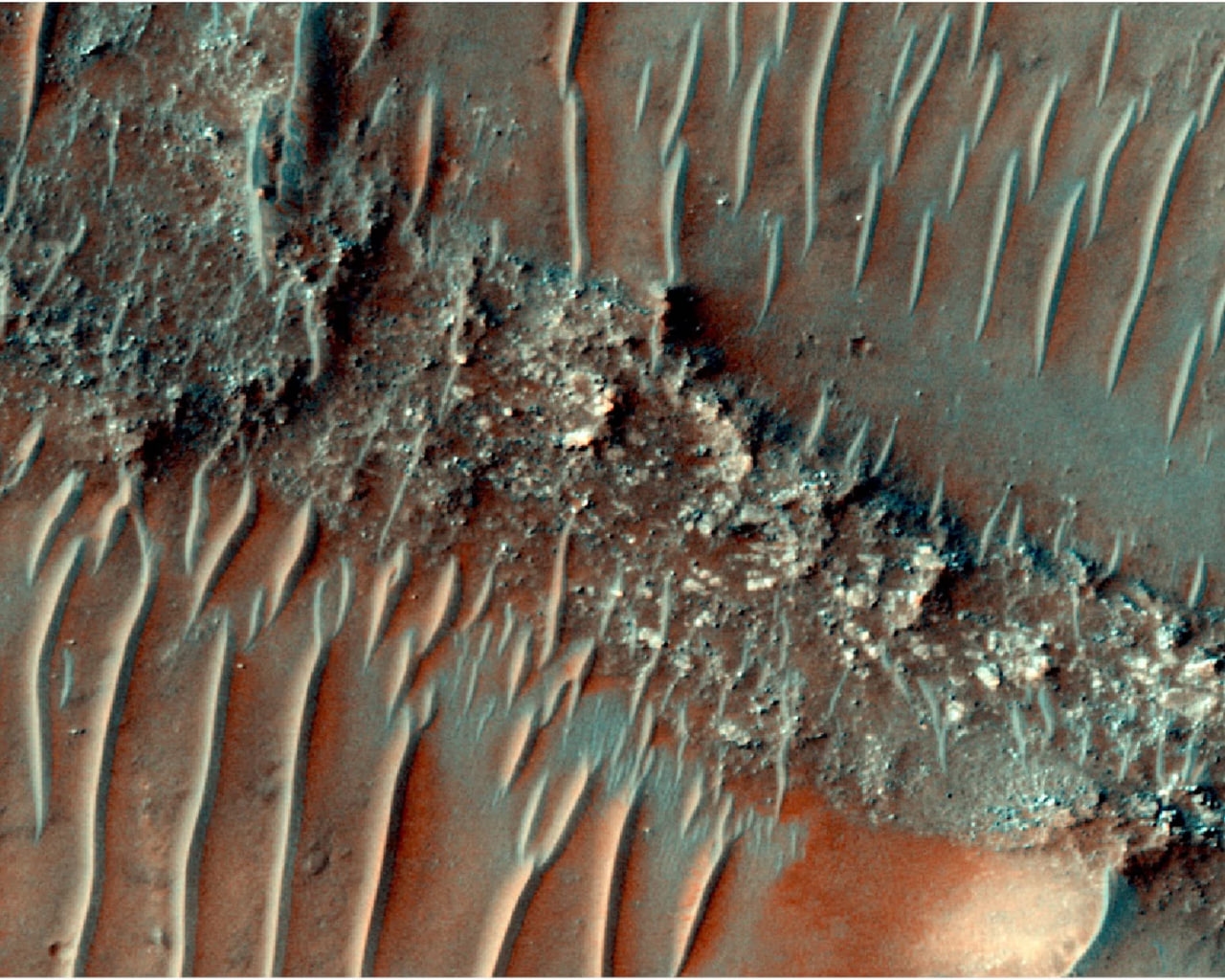 Фото: инвертированные русла рек на Земле Ноя / Nasa/JPL/University of Arizona